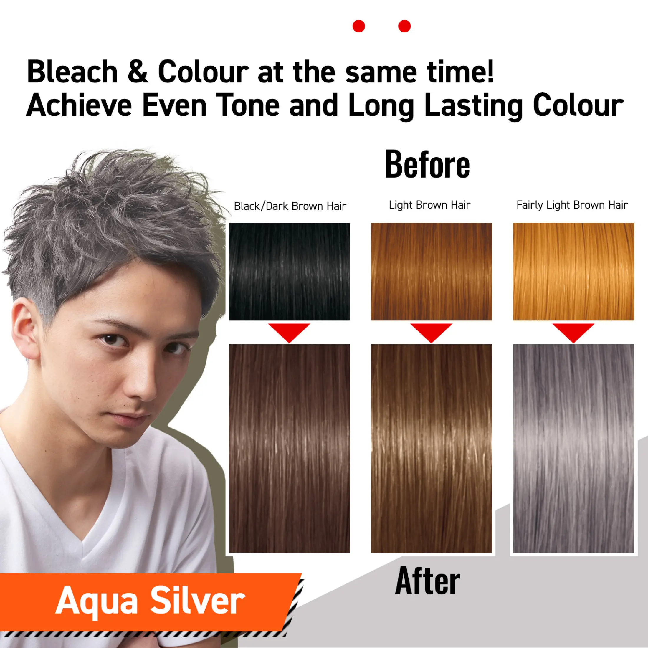 Gatsby Natural Bleach Color Aqua Silver Hair Dye 1pc Lazada Singapore