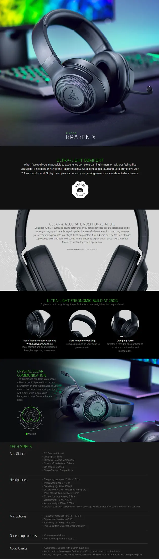 razer kraken x 7.1 mercury white gaming headset