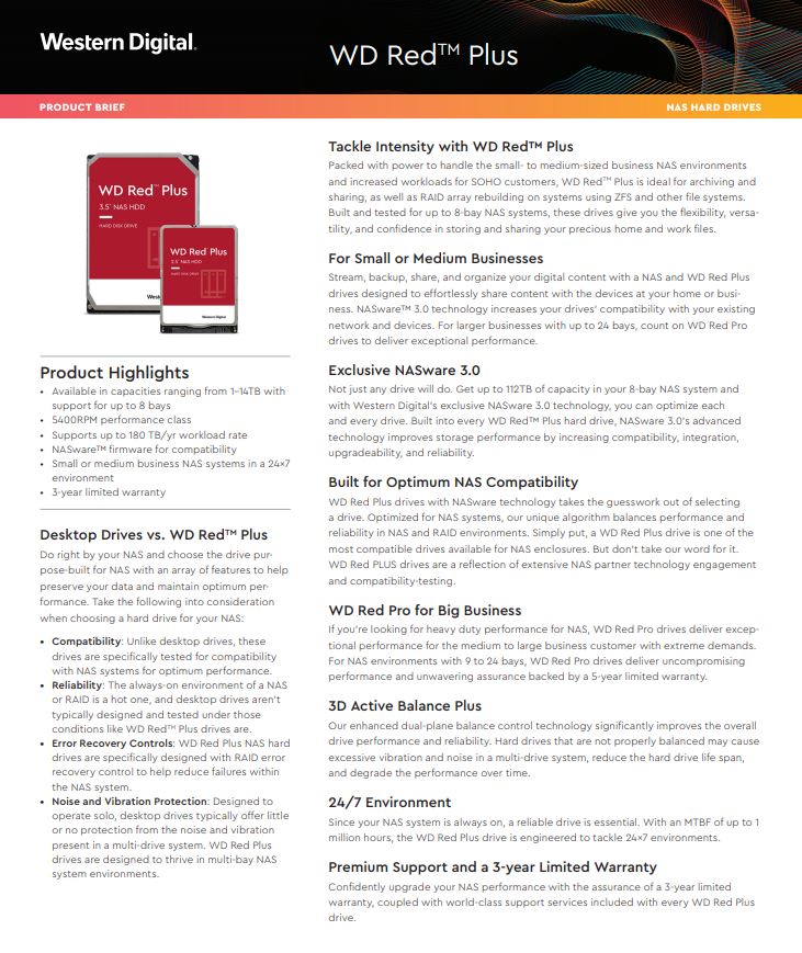 Wd Red Plus Nas Hard Drive 3 5 12tb 10tb 8tb 6tb 4tb 3tb 2tb 1tb Warranty 3 Years Wd Authorised Partner Lazada Singapore