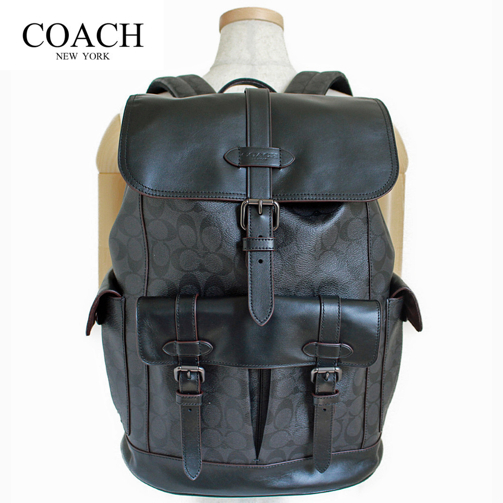Coach F29040 West Backpack In Signature Canvas With Space Patches Men S Bag Shopee Singapore