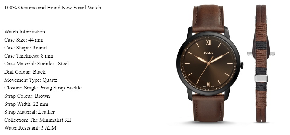 Fossil FS5557SET The Minimalist Brown 