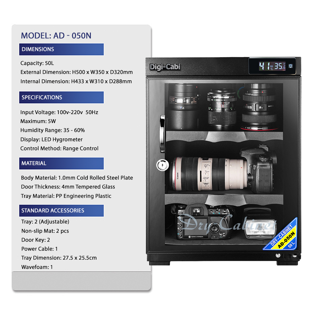 Ad 50n 50l Digi Cabi Electronic Dry Cabinet 5 Years Warranty