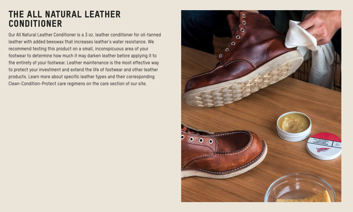 red wing natural leather conditioner