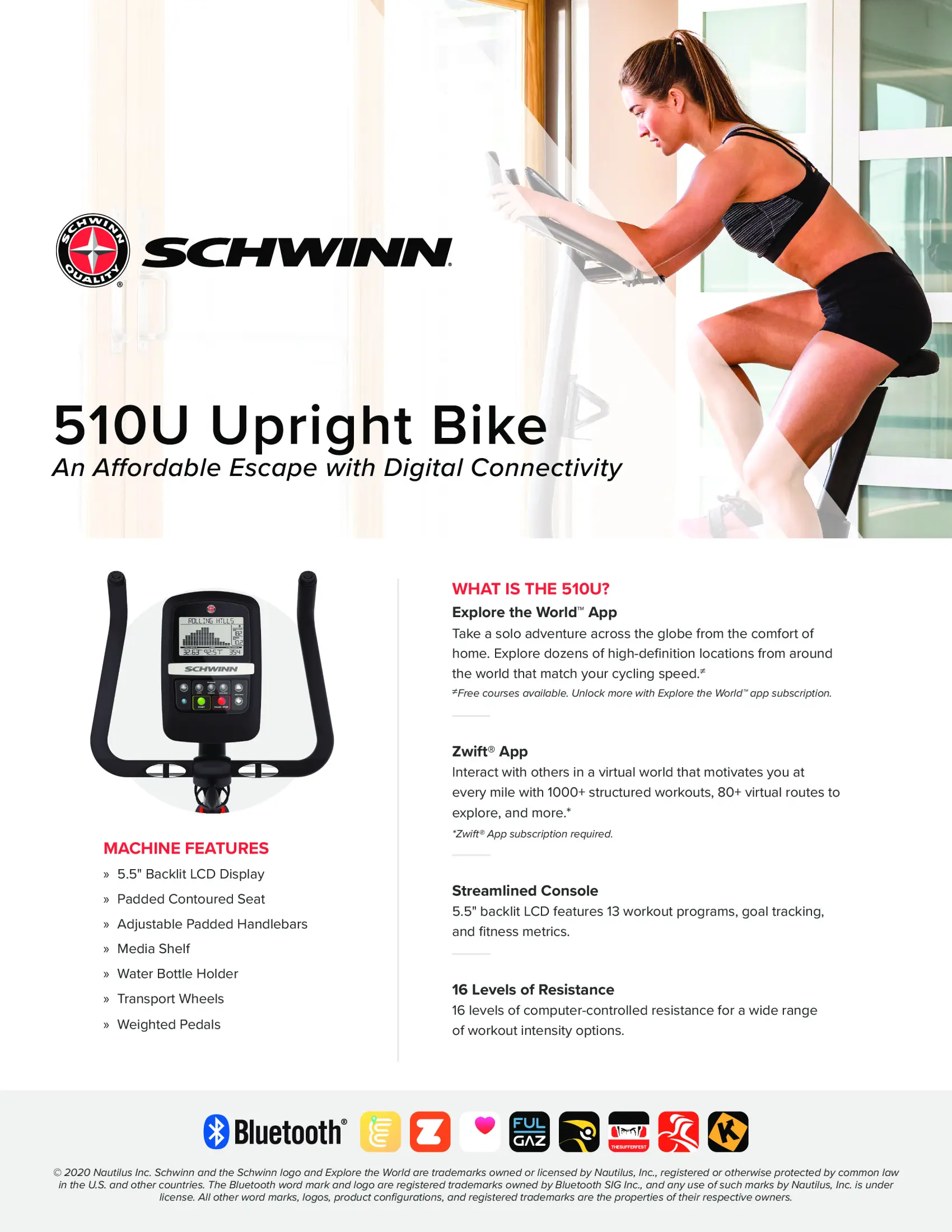 schwinn 510u upright cycle