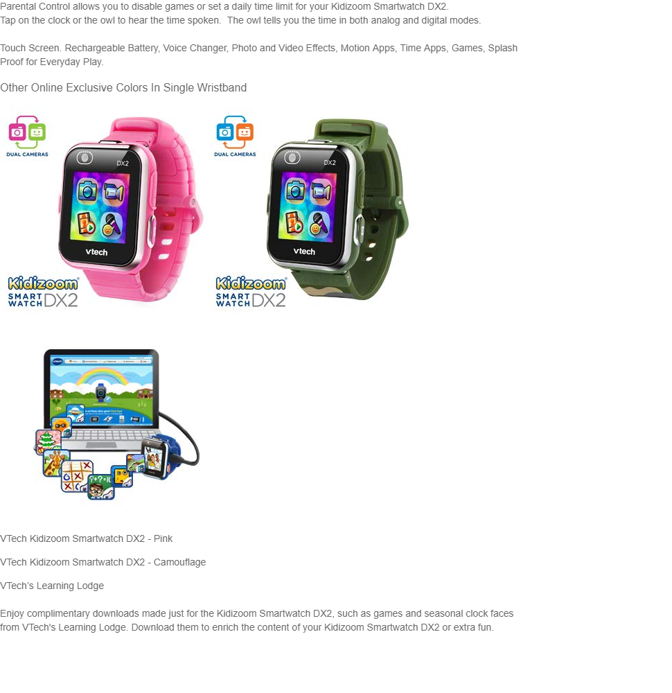 vtech kidizoom smartwatch dx2 camouflage