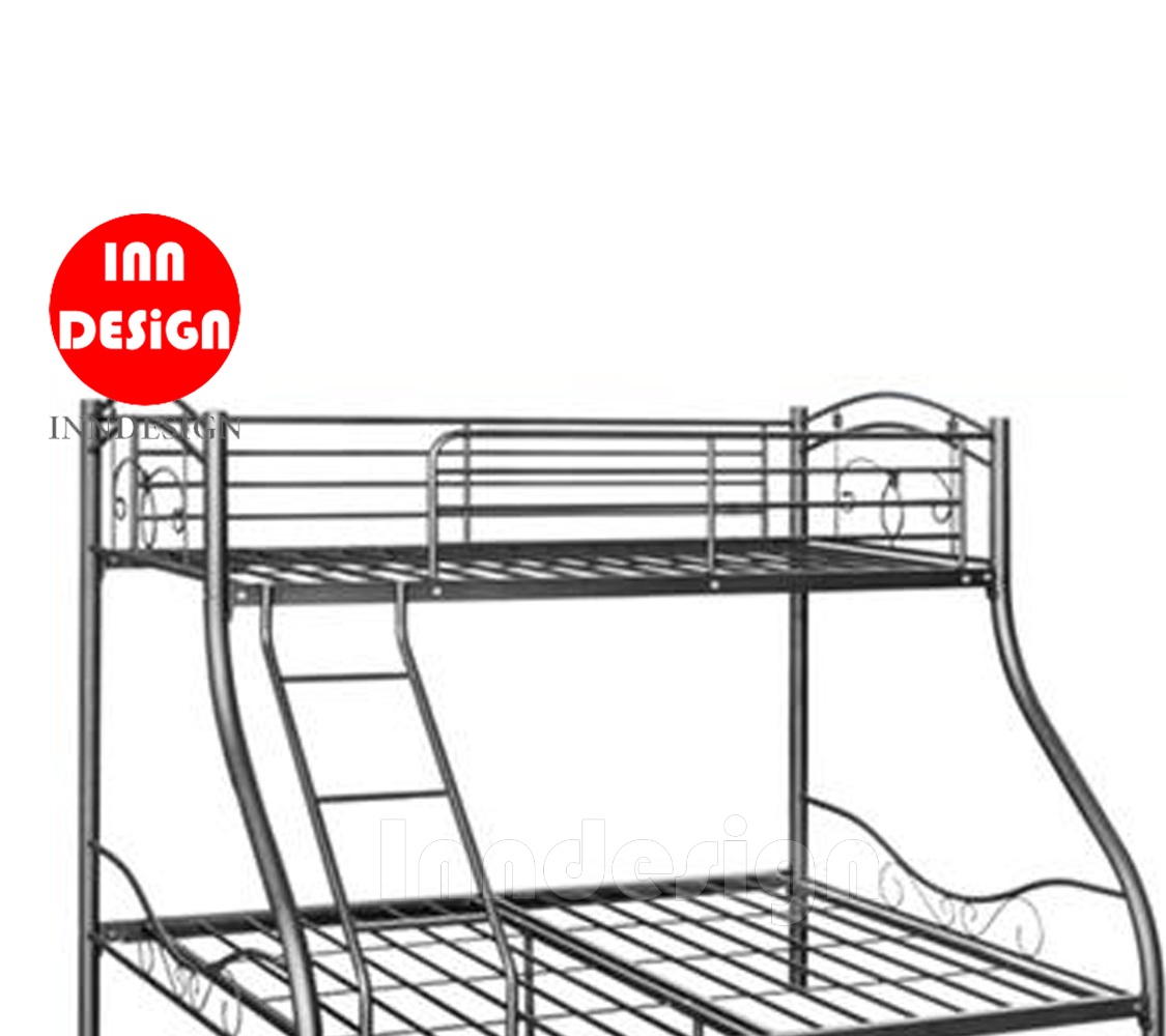 Inndesign Bunk Bed Double Desker Metal Frame Queen Single Double Desker Metal Bed Frame Queen