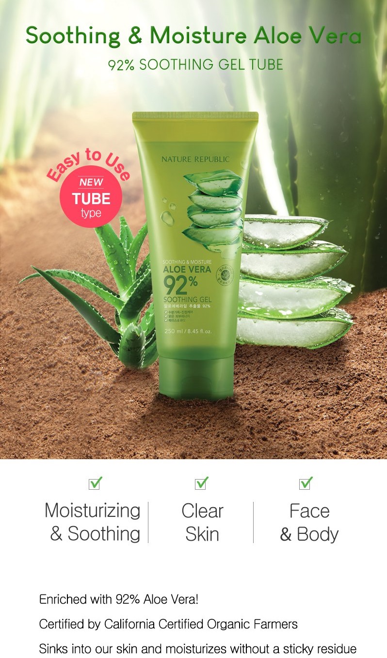 nature republic new soothing moisture aloe vera gel