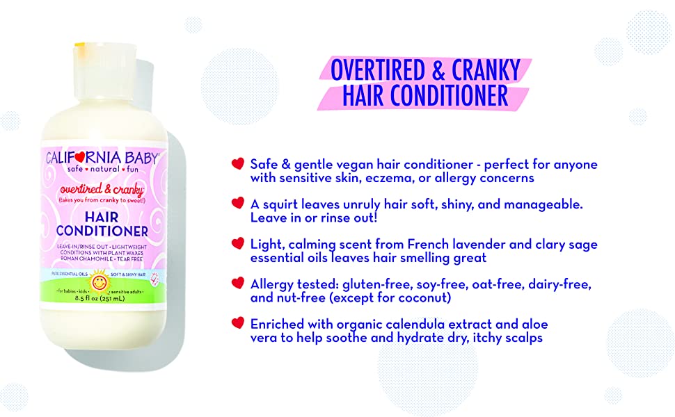California Baby Hair Conditioner 8.5oz (Overtired & Cranky / Swimmer's Defense / Eucalyptus Ease) -Baby Product d912f66c038fadca0a6977a43a3fee14