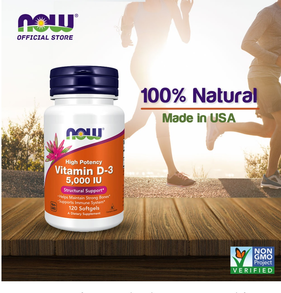 NOW FOODS Supplements, Vitamin D-3 5,000 IU, High Potency