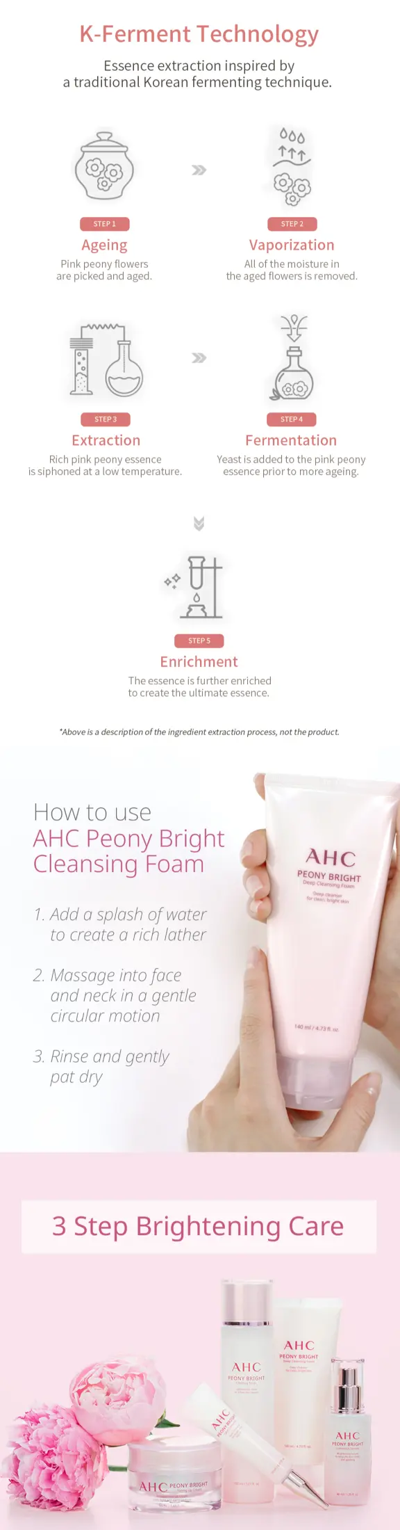 ahc peony bright deep cleansing foam