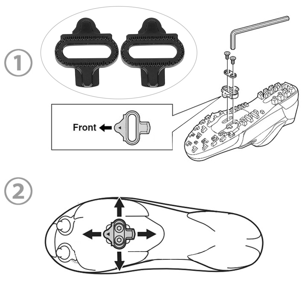 Bike Mountain Bicycle Shoes Cleats Pedal Locking Plate Accessory for SPD