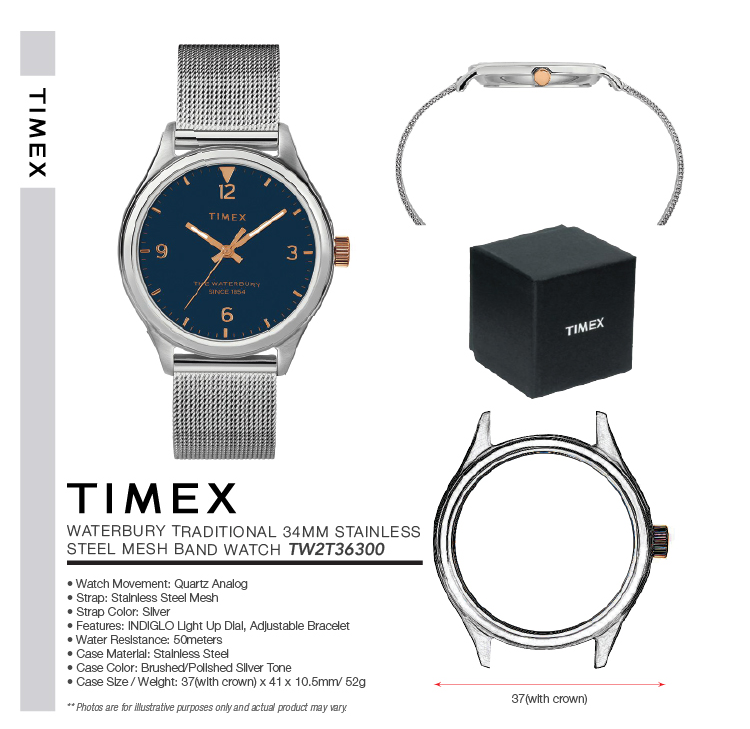 timex mesh band