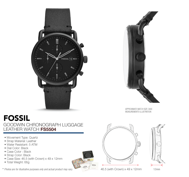 fossil fs5504 the commuter chrono