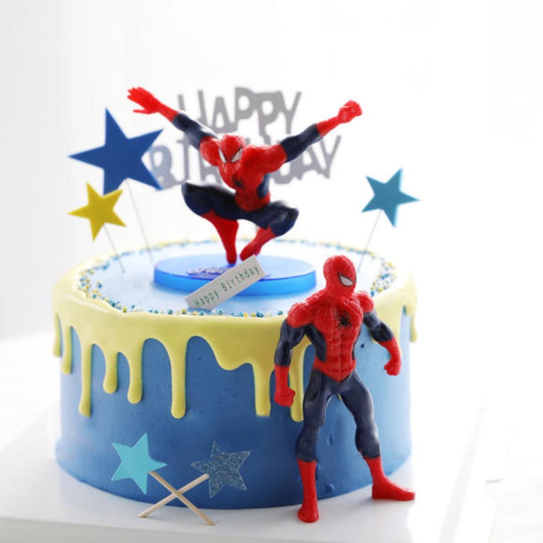 7pcs Super Hero The Avengers Spider Man Spiderman Birthday Cake