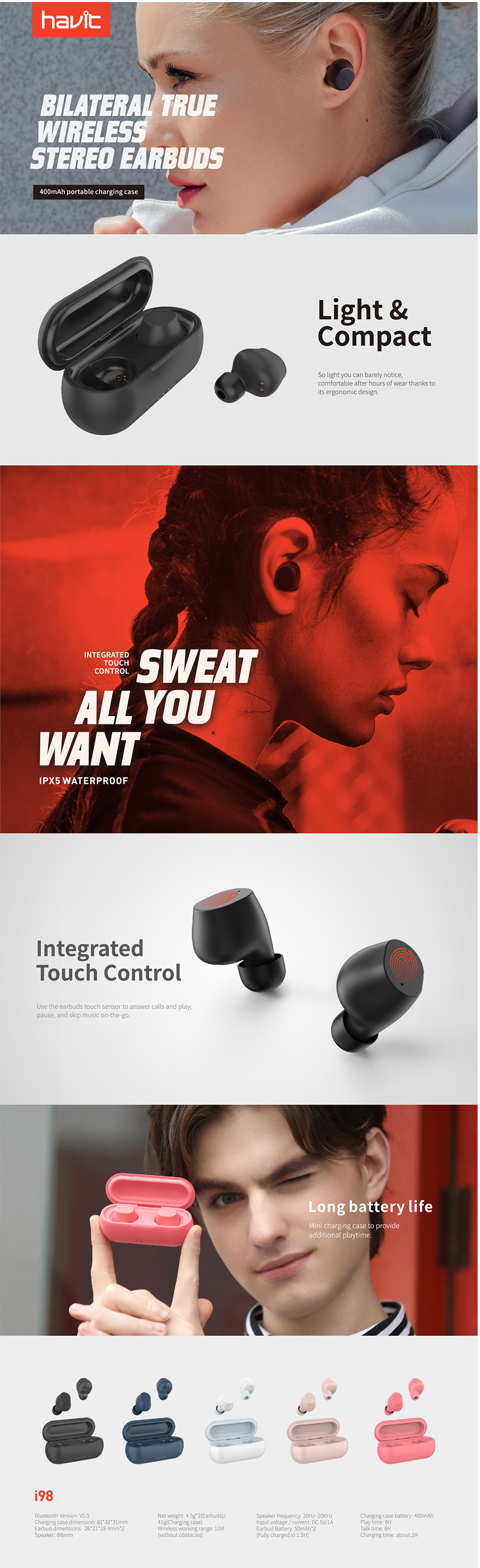 havit earbuds i98