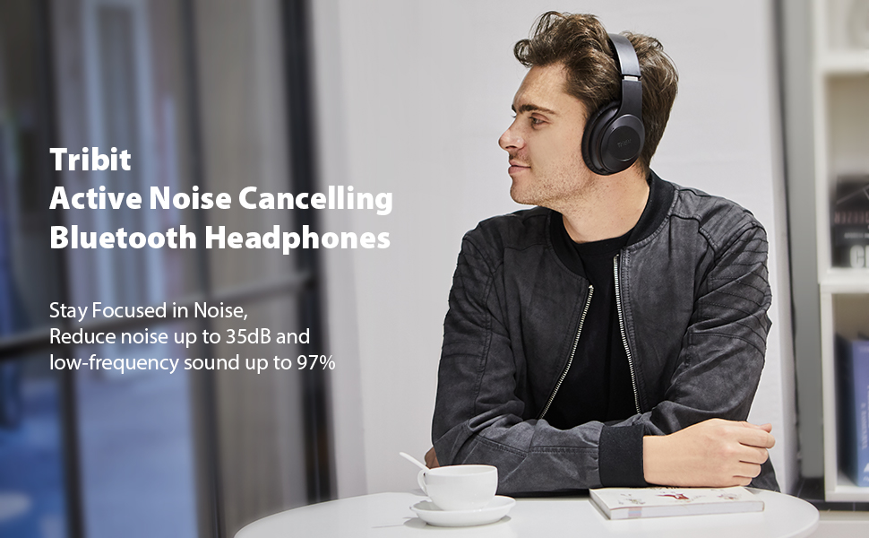 tribit active noise cancelling wireless headphone