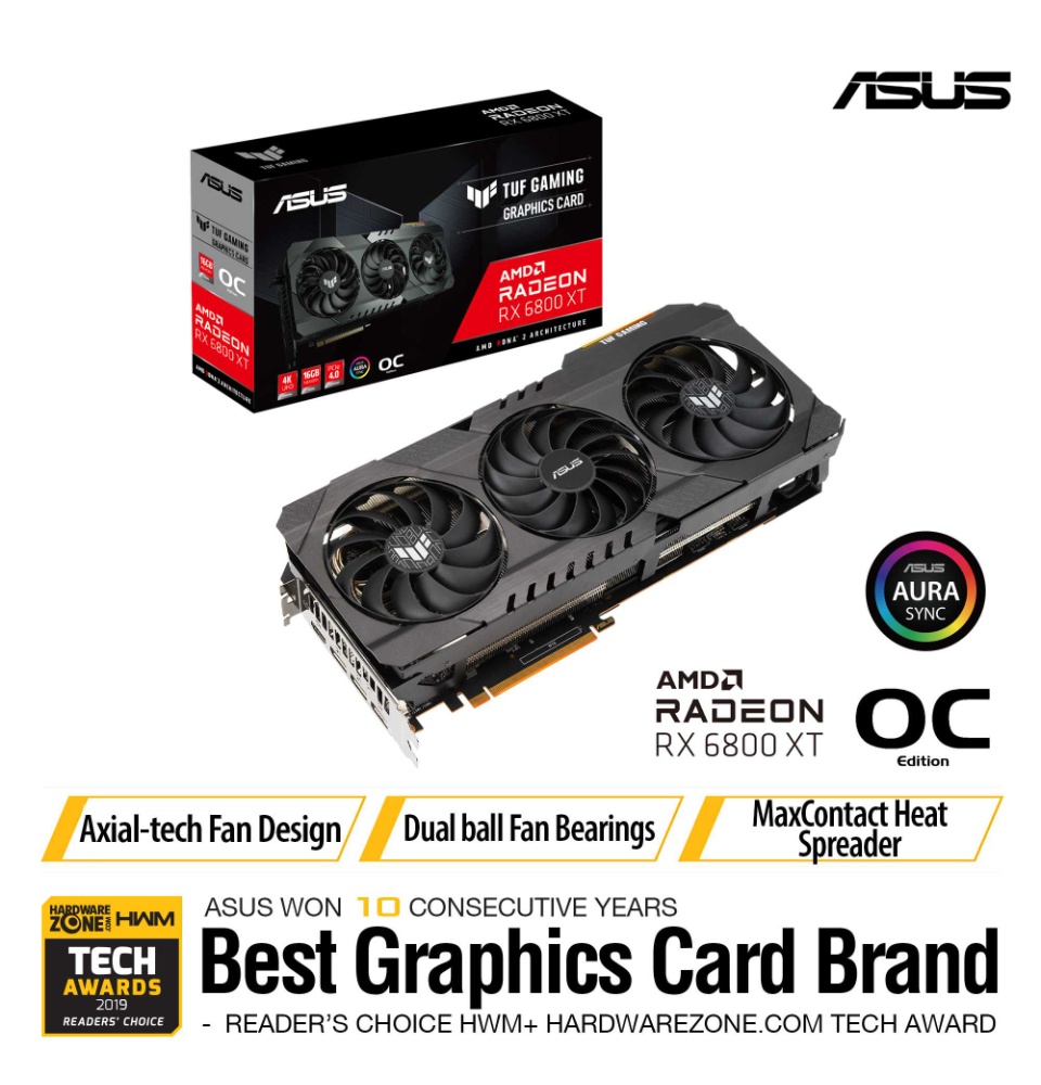 ASUS TUF Gaming RX 6900 XT OC グラフィックスカード 16GB GDDR6 HDMI