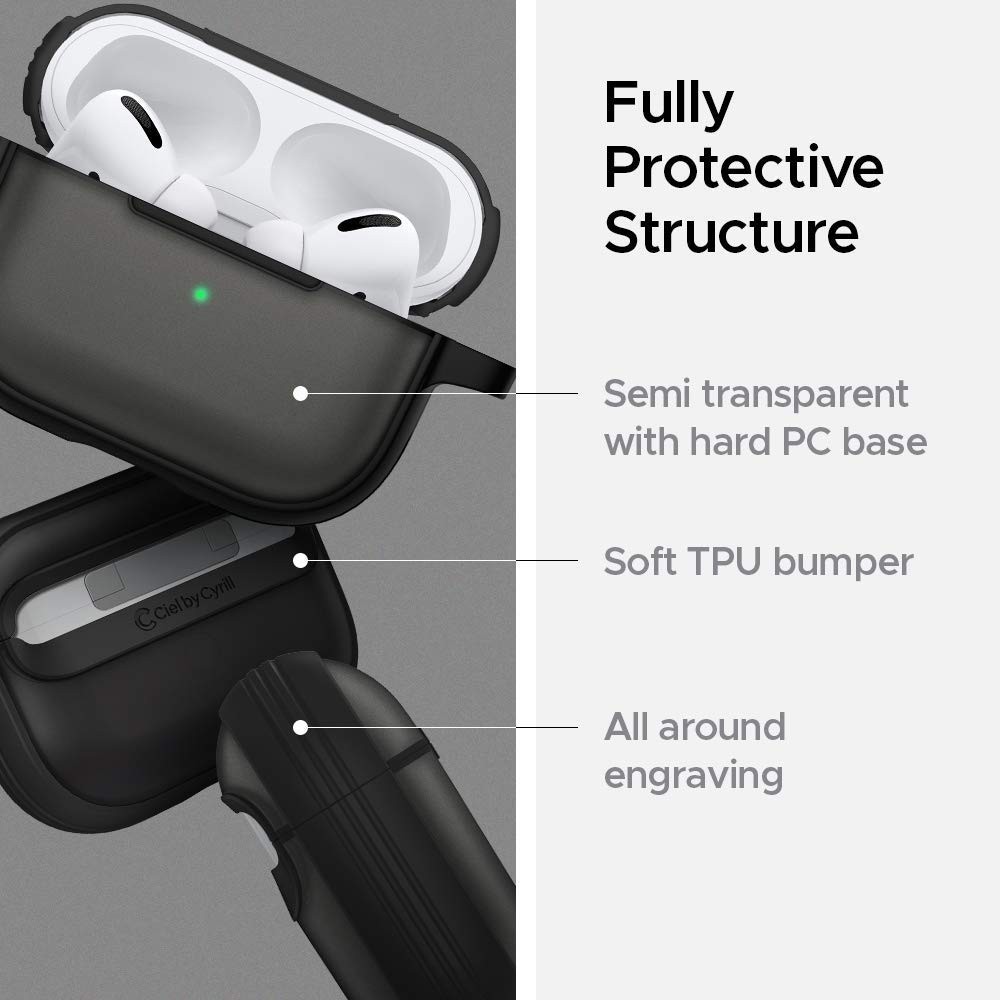 Color Brick Series Black Ciel by CYRILL Designed for Apple AirPods 1 Case /& AirPods 2 Case