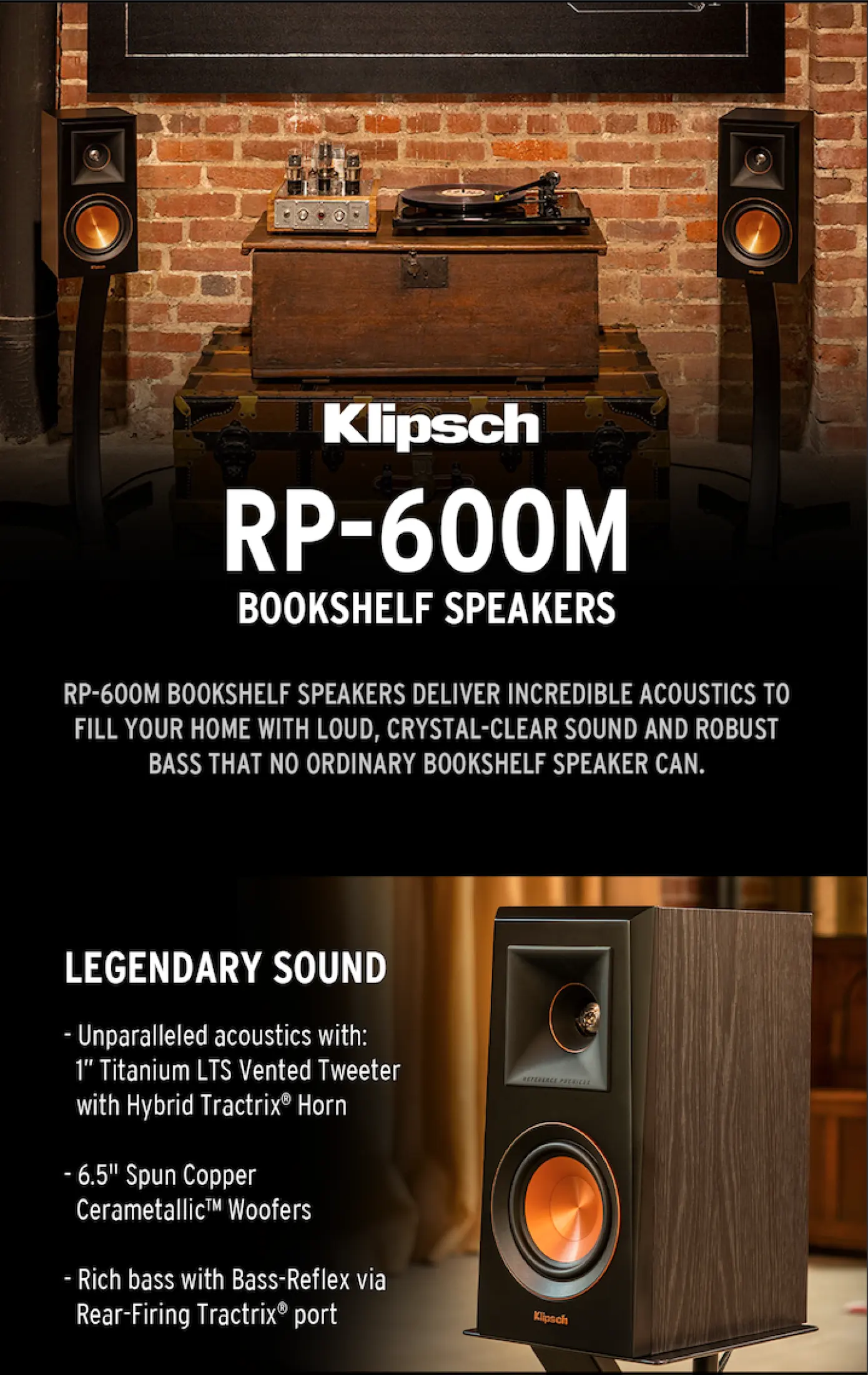 Klipsch Rp 600m Passive Bookshelf Speaker Lazada Singapore