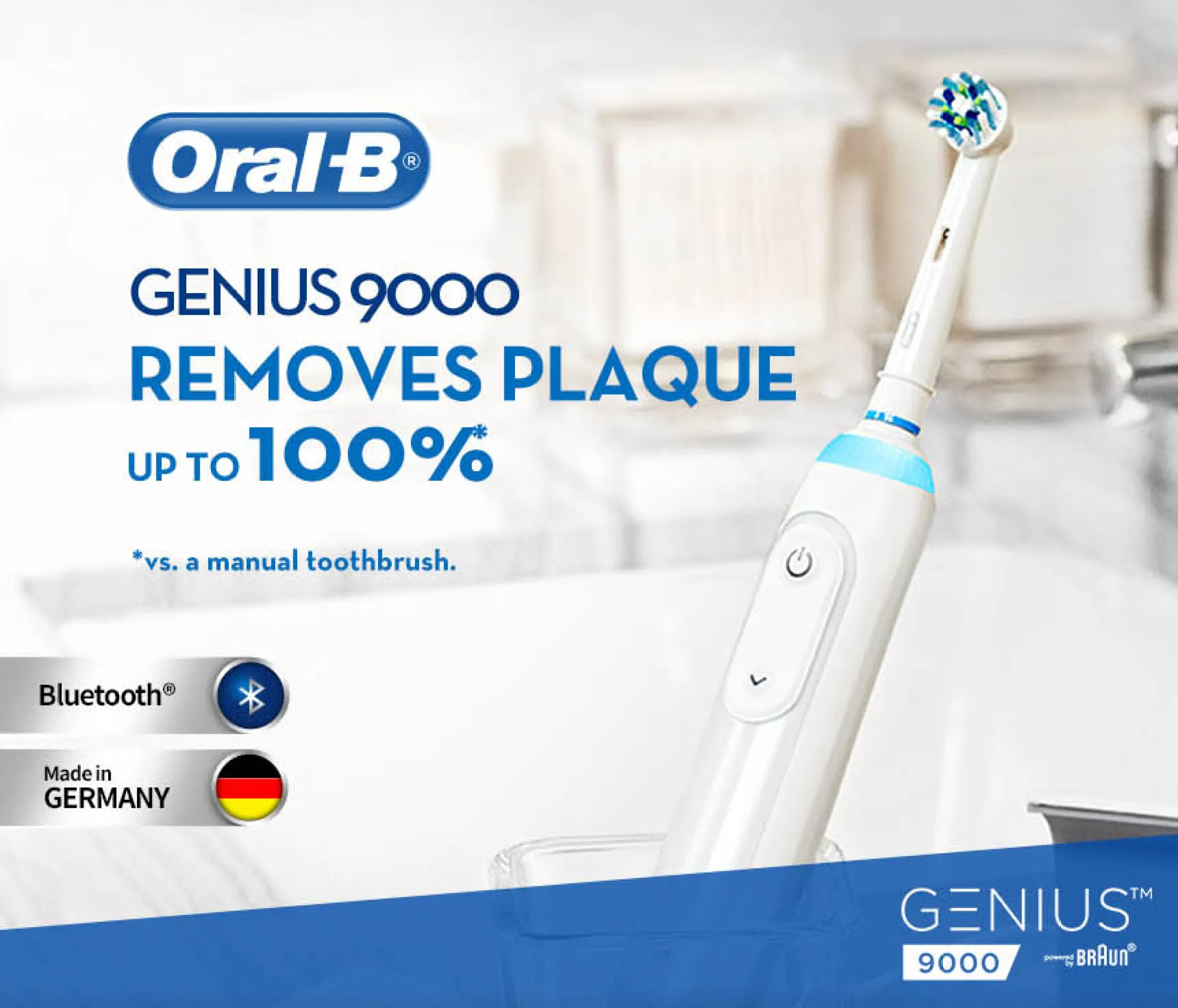Oral B Genius 9000 Electric Toothbrush Rechargeable With Usb Travel Case Powered By Braun Lazada Singapore