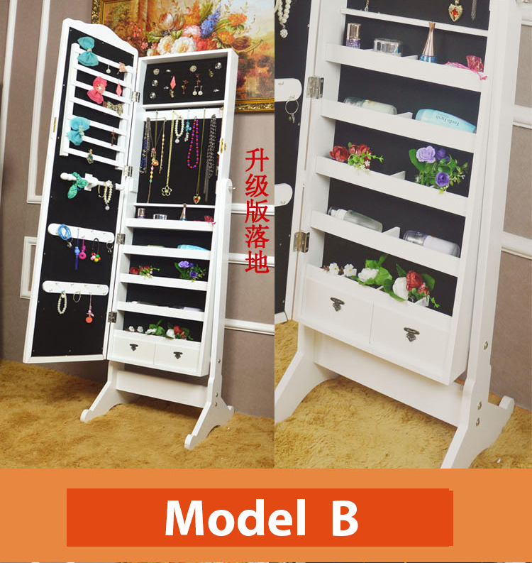 Jewelry Full Length Mirror Accessory Organizer Cabinet Inner Accessory Organizer Cabinet