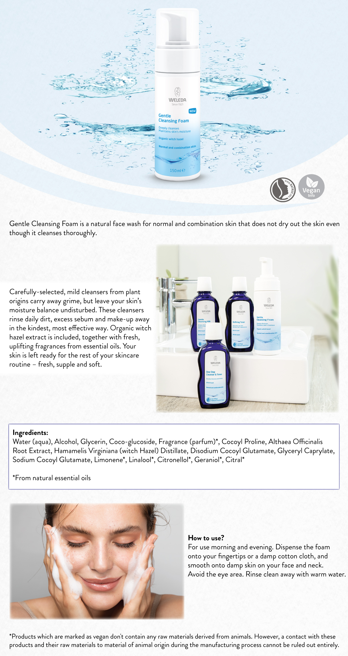 weleda foaming face wash
