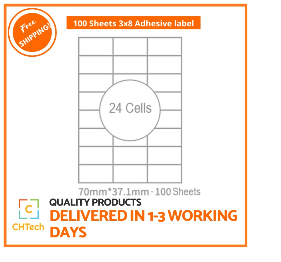 A4 Self-Adhesive Address Labels 100 Sheets 3 <article class="lzd-article" style="white-space: break-spaces;"> <p style="line-height: 1.7; text-align: left; text-indent: 0; margin-left: 0; margin-top: 0; margin-bottom: 0;">๐High-Quality printing labels</p> <p style="line-height: 1.7; text-align: left; text-indent: 0; margin-left: 0; margin-top: 0; margin-bottom: 0;">๐Suitable for inkjet, LaserJet, Dot-matrix printer</p> <p style="line-height: 1.7; text-align: left; text-indent: 0; margin-left: 0; margin-top: 0; margin-bottom: 0;">๐ Words template is available for 1X2/2X2/3X8 labels</p> <p style="line-height: 1.7; text-align: left; text-indent: 0; margin-left: 0; margin-top: 0; margin-bottom: 0;">๐ฆ Each pack contains 100 high-performance printable sheets.</p> <p style="line-height: 1.7; text-align: left; text-indent: 0; margin-left: 0; margin-top: 0; margin-bottom: 0;">๐ท๏ธ Brand: JingPai</p> <p style="line-height: 1.7; text-align: left; text-indent: 0; margin-left: 0; margin-top: 0; margin-bottom: 0;">๐ Sheet Size: A4 (210 x 297mm)</p> <p style="line-height: 1.7; text-align: left; text-indent: 0; margin-left: 0; margin-top: 0; margin-bottom: 0;">๐จ Surface: Matte Finish</p> </article>