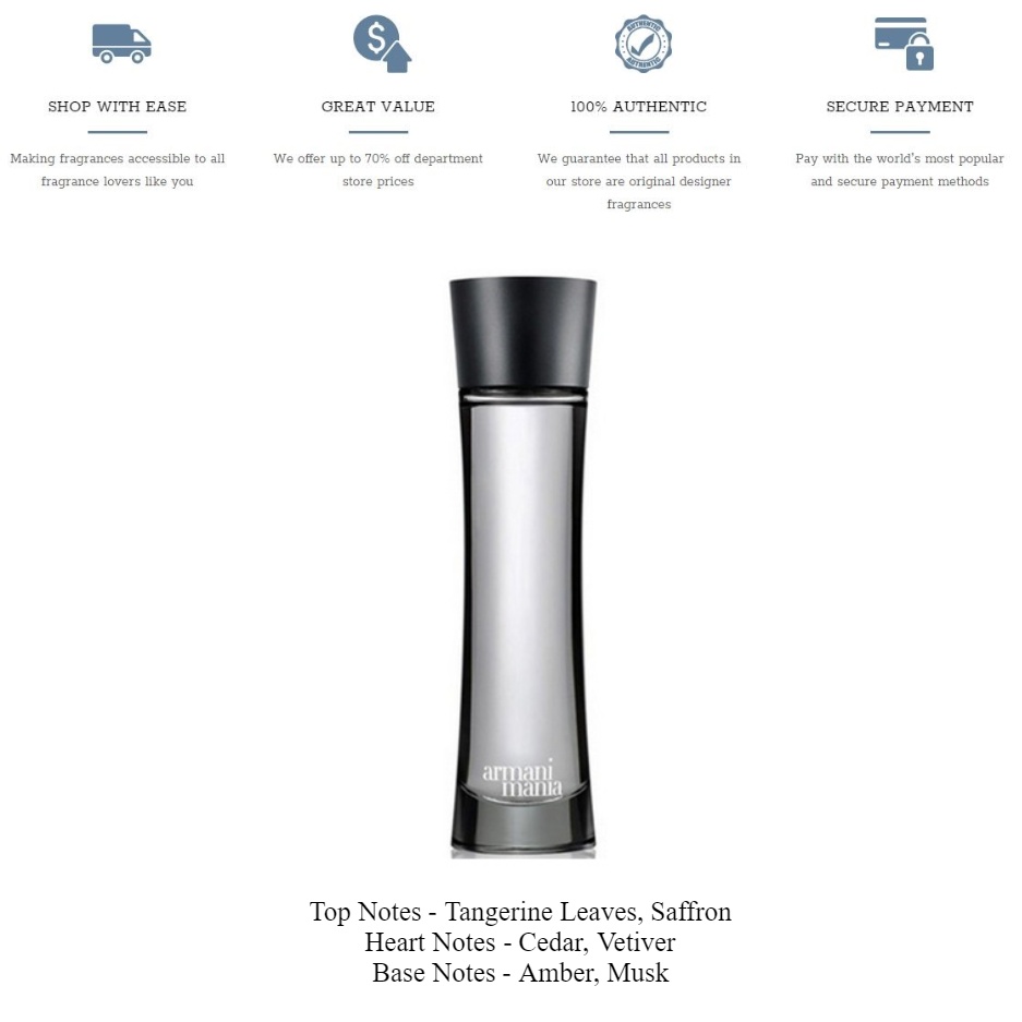 Giorgio Armani Mania EDT for Men (100ml) Eau de Toilette | Lazada