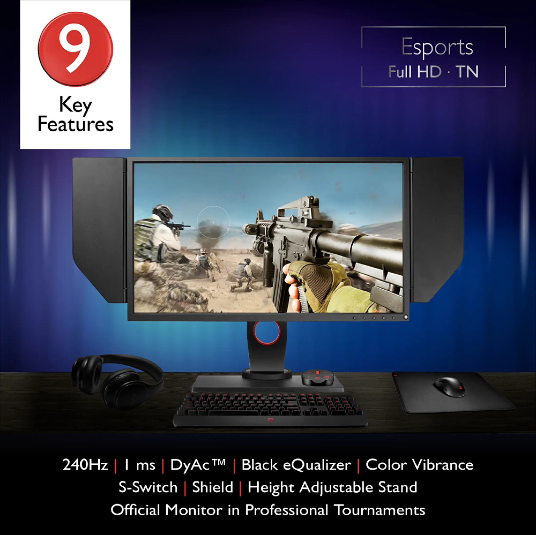Benq Zowie Xl2546 24 5 Inch 240hz 1ms With Exclusive Dyac Technology Esports Gaming Monitor Best For Fps And Pubg Lazada Singapore