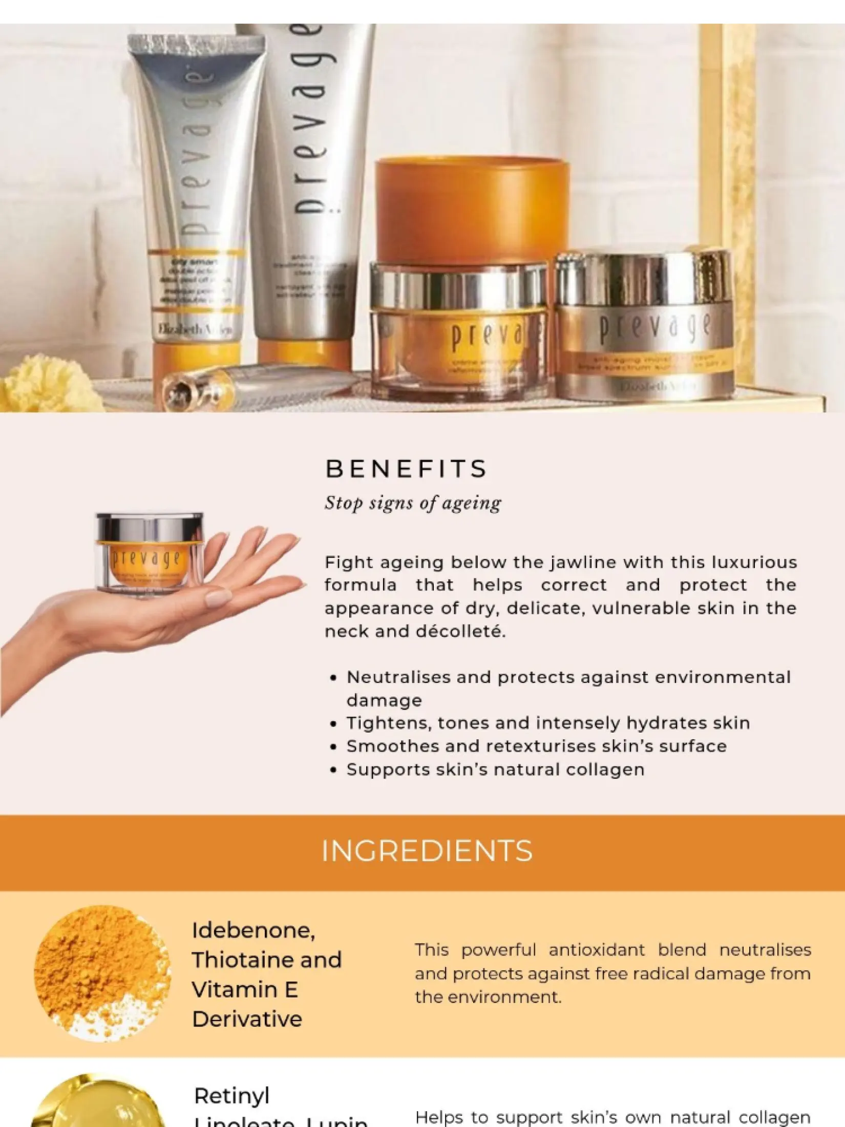 prevage skin care products