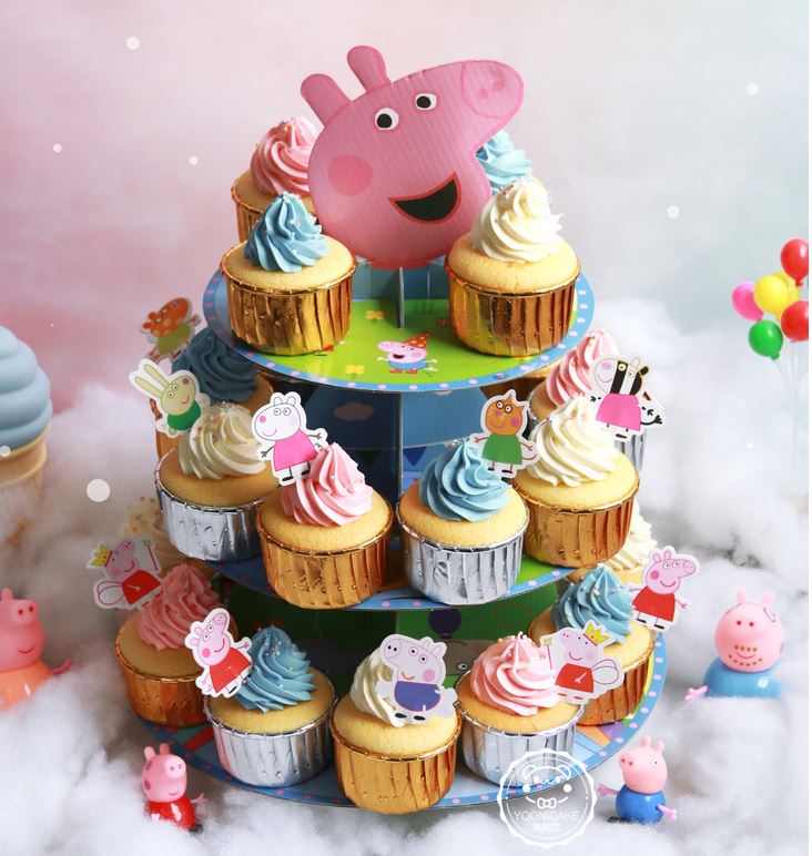 48pcs Peppa Pig Cake Toppers For Birthday Cupcakes Lazada Singapore