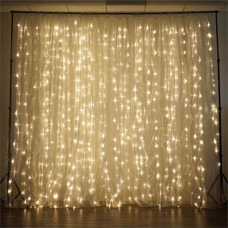 3 Meter X 2 Meter 240 Led Curtain Light Power Point Warm White